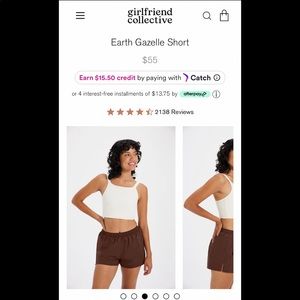 Moss Green Girlfriend Collective Gazelle Shorts 🌳